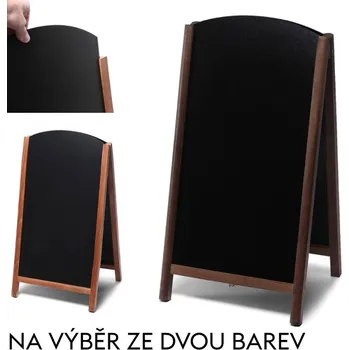 Reklamní Dřevěné áčko s vysouvací popisovatelnou tabulí Formát 55x85cm, barva tmavě hnědá (ZPCHBFSBR55x85)