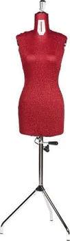 Krejčovská panna Texi Dress Form Premium 36-48 červená