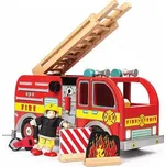 Dřevěné hasičské auto s příslušenstvím