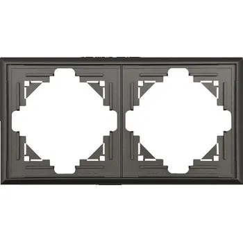 vypínač a zásuvka Dvojrámeček E2 5001110021951 Lune antracit