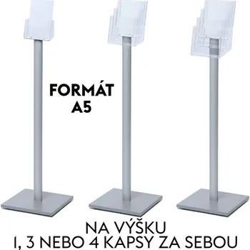 Reklamní Stojan na letáky formátu A5 3 kapsy na výšku (MB3C160)