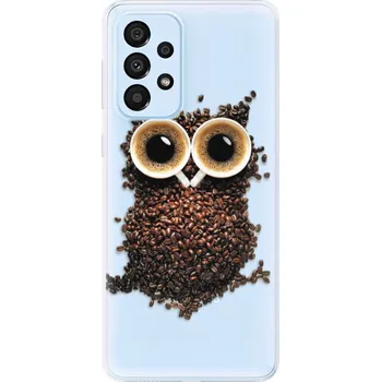 Pouzdro na mobilní telefon Odolné silikonové pouzdro iSaprio - Owl And Coffee - Samsung Galaxy A33 5G