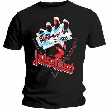 Pánská móda Merch Judas Priest: Tričko British Steel Hand Triangle XL 2020