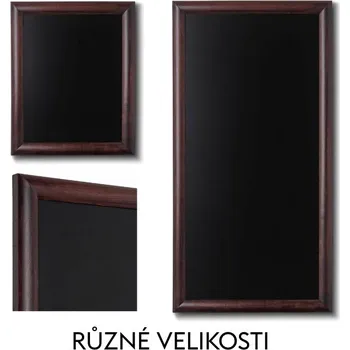 Reklamní Dřevěná křídová tabule s tmavě hnědým rámem Formát 30x40 cm (CHBBR30x40)