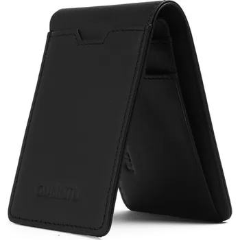 Peněženka RFID kožená peněženka, pánská, úzká, pravá kůže Černá