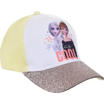 Kšiltovka Bílo-žlutá dívčí kšiltovka Disney Frozen Velikost: 52