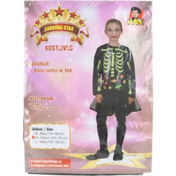 Karnevalová maska LAMPS Karneval - Kostra dívka svítící ve tmě