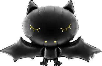Balónek PartyDeco Fóliový balónek Netopýr 80 x 52 cm černý