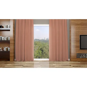 Orbytex Zatemňovací závěs hotový - žíhaný starorůžový 20 Rozměry: Š/V 145x150 (1ks), Vršek závěsu: KROUŽKY