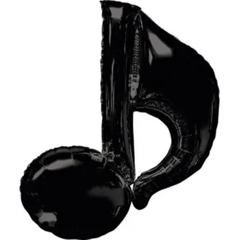 Party dekorace Balón fóliový nota černá (88x73cm)