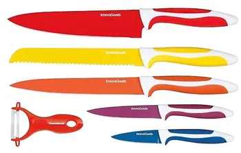 Kuchyňský nůž InnovaGoods Sada kuchyňských nožů se škrabkou 6 ks