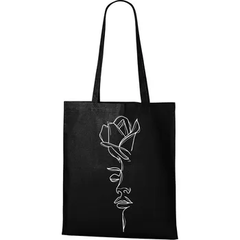Plátěná taška pro ženy, Barva Černá, Velikost 40×45 cm, Canvas Nákupní taška 1100 - DTF/DTG