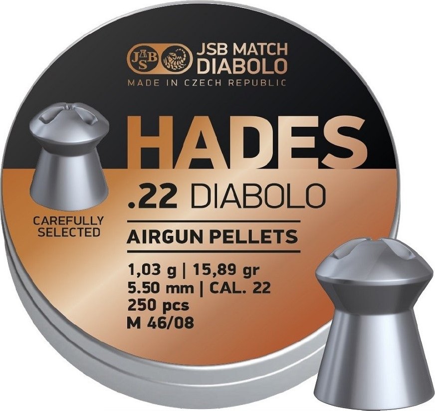JSB | HADES .22 - Hmotnost 1,030 g, Průměr 5,500 mm, Balení obsahuje 250 kusů diabolek