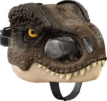 Karnevalová maska Mattel Jurský svět T-Rex maska na obličej se zvuky