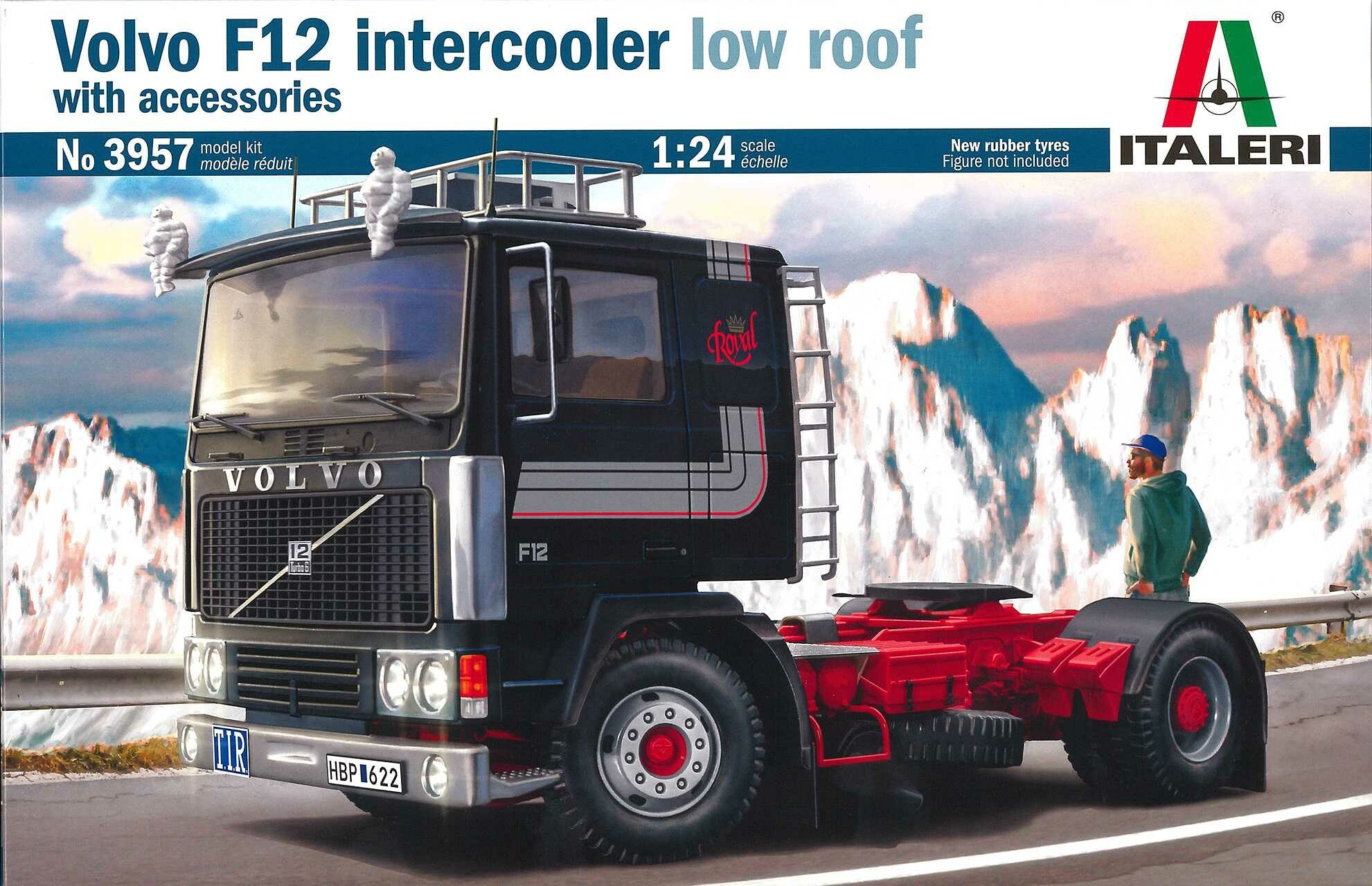 Italeri 3957 1:24 Volvo F-12 Intercooler Low Roof Modellbausatz 