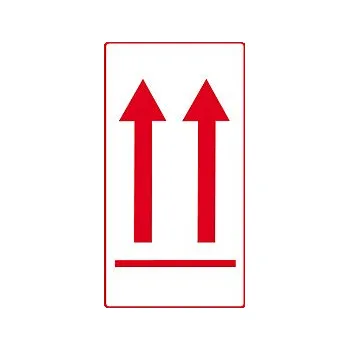 Samolepící etiketa Výstražná etiketa se šipkami - Balení po 1 ks