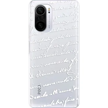 Pouzdro na mobilní telefon Odolné silikonové pouzdro iSaprio - Handwriting 01 - white - Xiaomi Poco F3