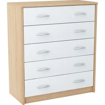 Komoda Komoda JULIUS K15S dub sonoma/bílá