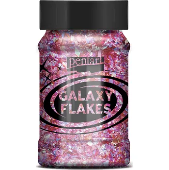 Speciální výtvarná barva Pentart Galaxy Flakes 15 g Barvy Pentart: Juno rose