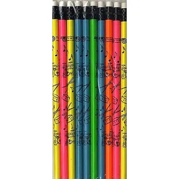 Mechanická tužka Aim Gifts Tužka s gumou - bicí (neon)