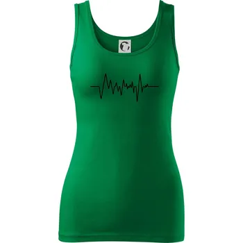 Dámské tričko Ekg samostatné - Dámské tílko - M ( Středně zelená )