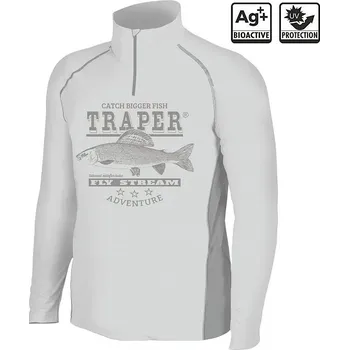 Rybářské oblečení Triko Traper Sweat Shirt Trout Grayling Grey vel. XL
