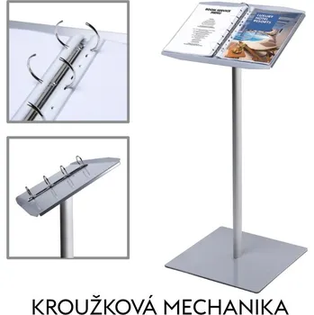 Reklamní Menu Board s kroužkovou vazbou Pro letáky formátu A4 (MBCLIP2xA4)