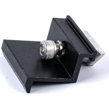 držák na solární panel Držák koncový 30-35mm ČERNÝ pro solární panely na lištu, hliníkový