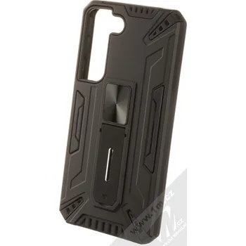 Pouzdro na mobilní telefon 1Mcz Armor Stand odolný ochranný kryt se stojánkem pro Samsung Galaxy S22 5G černá (black)
