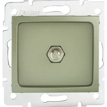 Elektrická zásuvka KANLUX DOMO Ekvipotencionální zásuvka - šampaňská