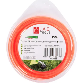 Zahradní traktor struna čtverc.3,0mm-blistr 15m