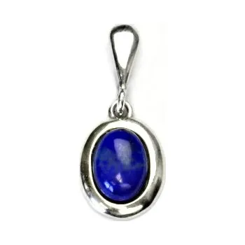 Přívěsek Zlatý přívěsek, bílé i žluté zlato, přírodní Lapis lazuli - P 1355/22 (lapis 8x6 mm)