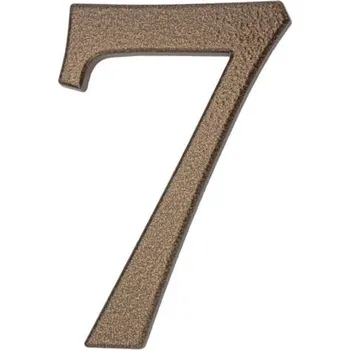 Domovní cedule PSG 64.147 - hliníková 3D číslice 7, číslo na dům, výška 190 mm, hnědá