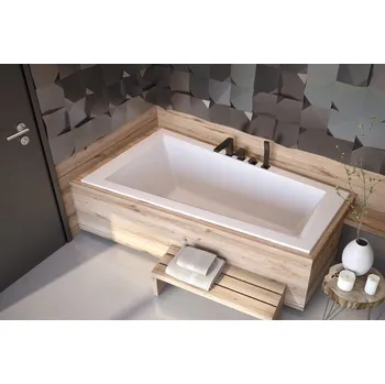 BESCO Asymetrická vana INTIMA SLIM Nožičky k vaně - Bez nožiček, Rozměr vany - 150 × 85 cm, Způsob provedení - Levé VANINTI15SLIML