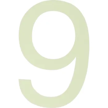 Walteco Číslo 9, výška 110 mm, fotoluminiscenční, samolepicí