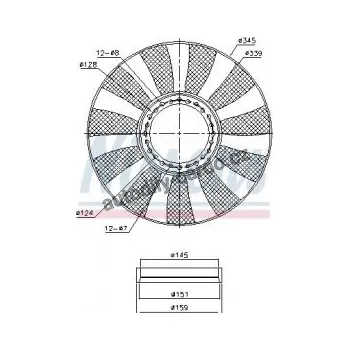 Chladič motoru Ventilátor chladiče NISSENS 85664