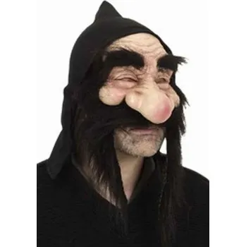 Karnevalový kostým Pánská polomaska Gnoma - Černá