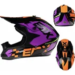 Motokrosová helma EDX fialová vel.: 55-61cm