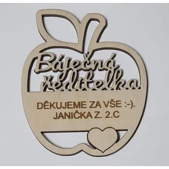 Svatební dekorace Jablíčko Báječná ředitelka