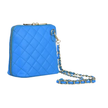 Kabelka NovaKabelka.cz Kožená italská crossbody kabelka Giulia Blu Chiaro