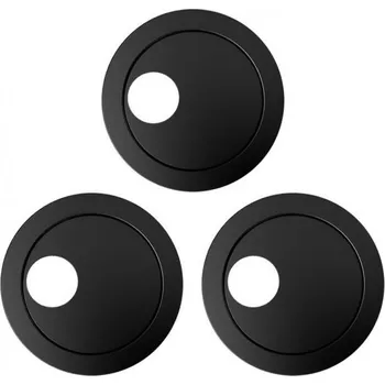 Univerzální krytka kamery pro Apple zařízení - 3 ks - černá