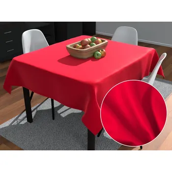 ubrus Čtvercový bavlněný saténový ubrus ST-010 Sytě červený 40x40 cm