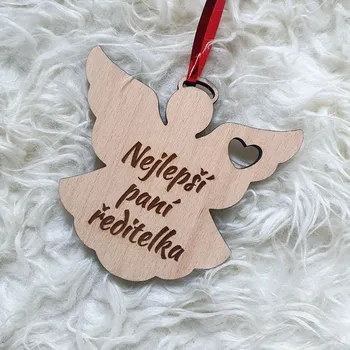 Vánoční dekorace Andílek Nejlepší paní ředitelka