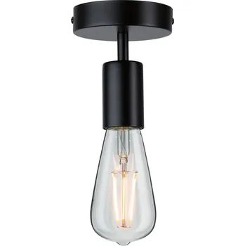 Paulmann 79760 Malja, černé stropní svítidlo 1xE27, výška 12,5cm