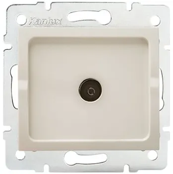 Elektrická zásuvka KANLUX LOGI Anténní zásuvka typu F koncová - krémová