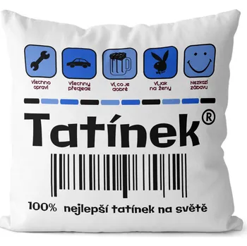 Dekorativní polštářek Polštář 40 x 40 cm - Tatínek 100% nejlepší