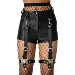 kraťasy dámské KILLSTAR - Hardliner Garter - Black - XL