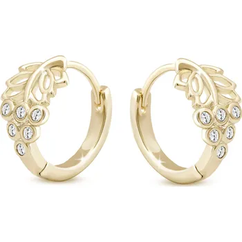 Náušnice biju Pozlacené náušnice 14K kroužek, hroznové víno se zirkony 1002311