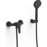 Tres Base Plus Jednopáková sprchová baterie se sprchovým setem 150 mm, černá matná, 21616710NM