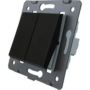 vypínač WELAIK vypínač mechanický dvojitý ř.5 A721B - černý